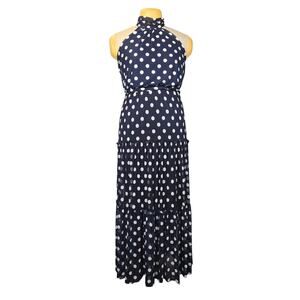 Kate and Lily Womens Size 4‎ Maxi Dress Sheer Polka Dot Mesh Overlay Retro Glam